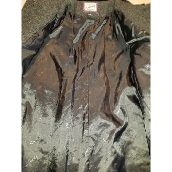 Girls Coat-ROTHSCHILD-gray 100% wool lined velvet trim Holiday Overcoat-14 - Picture 5 of 6